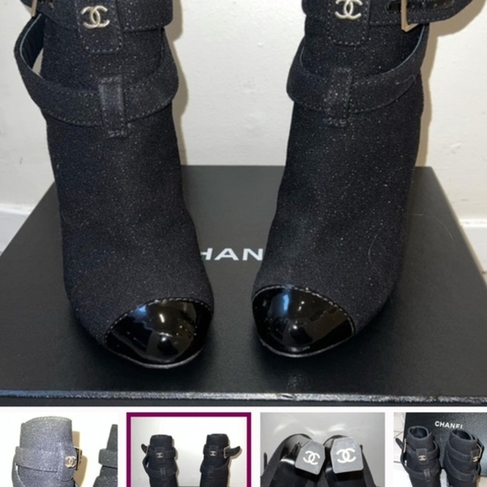 Classic Chanel CC Logo Cap Toe Boots”